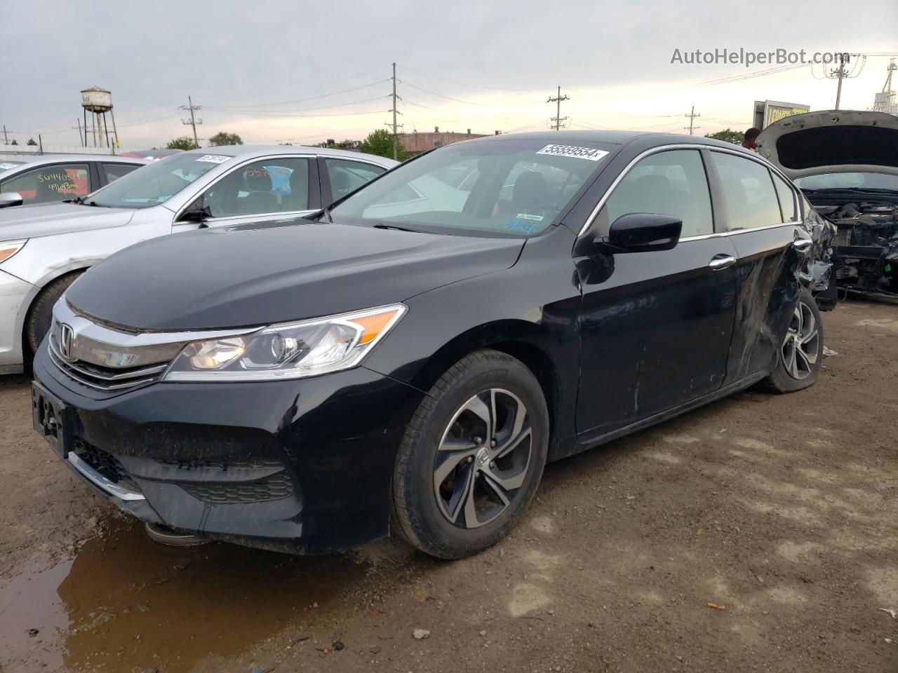 2017 Honda Accord Lx Черный vin: 1HGCR2F37HA110311