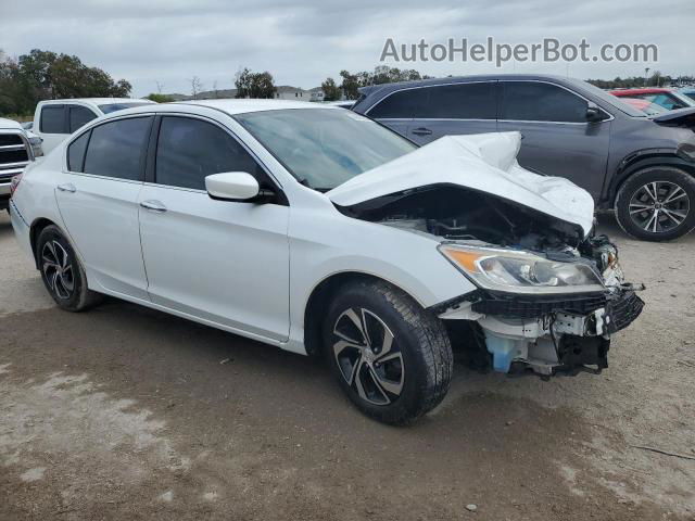 2017 Honda Accord Lx White vin: 1HGCR2F37HA111247