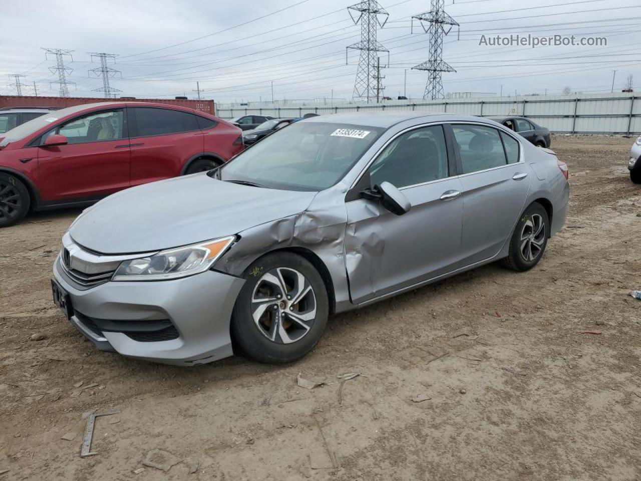 2017 Honda Accord Lx Silver vin: 1HGCR2F37HA145043