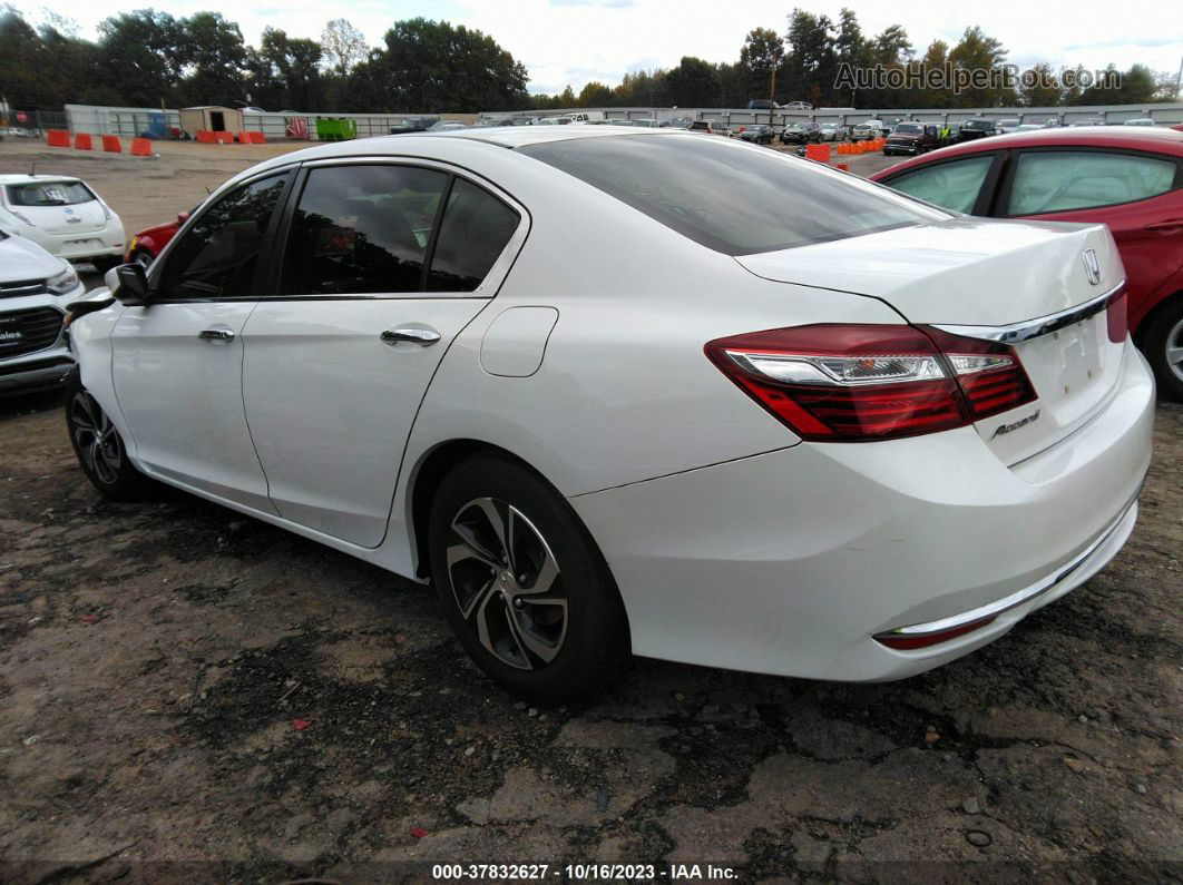 2017 Honda Accord Lx White vin: 1HGCR2F37HA146743