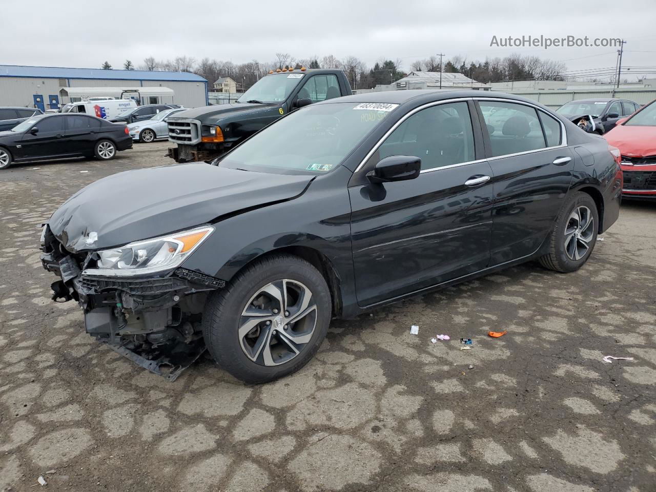 2017 Honda Accord Lx Black vin: 1HGCR2F37HA235812