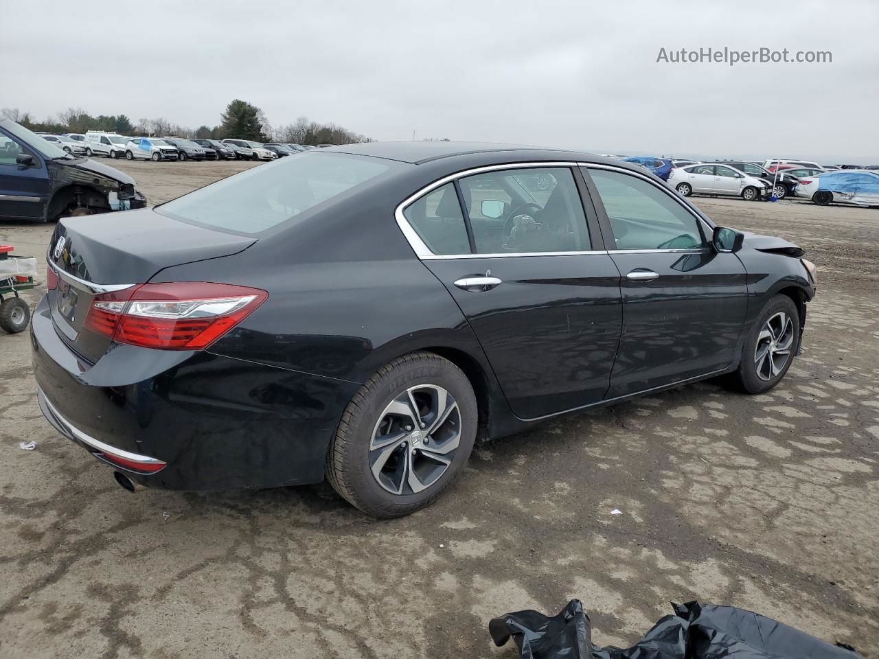 2017 Honda Accord Lx Black vin: 1HGCR2F37HA235812