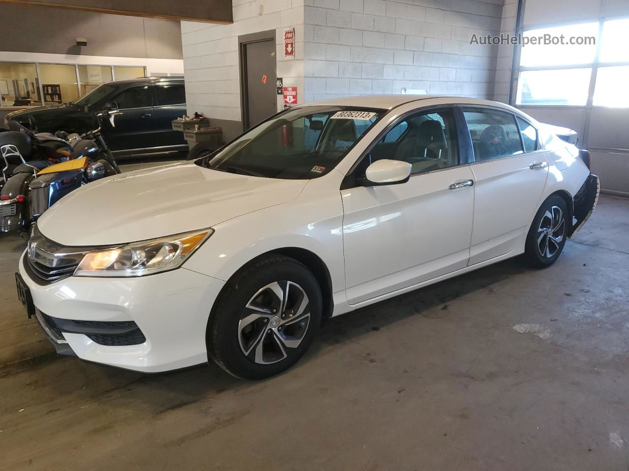 2017 Honda Accord Lx White vin: 1HGCR2F37HA236040