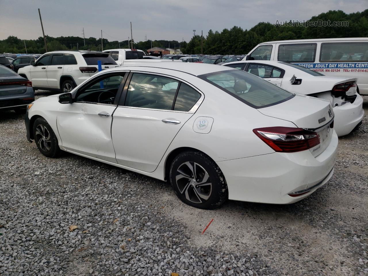 2017 Honda Accord Lx White vin: 1HGCR2F37HA267000