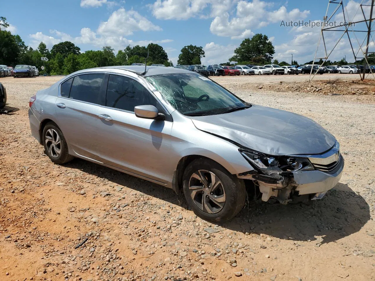 2017 Honda Accord Lx Silver vin: 1HGCR2F37HA286386