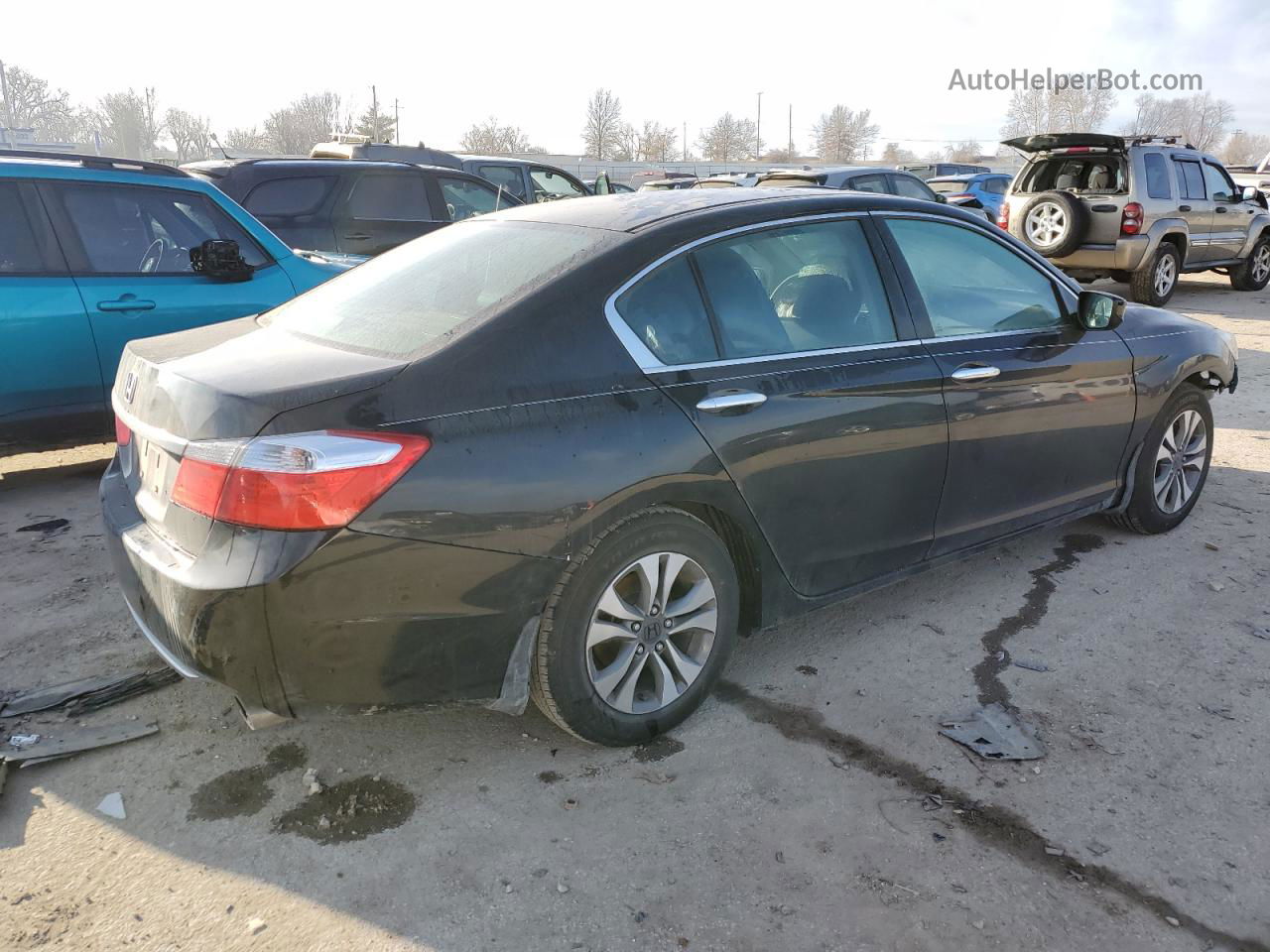 2014 Honda Accord Lx Black vin: 1HGCR2F38EA016577