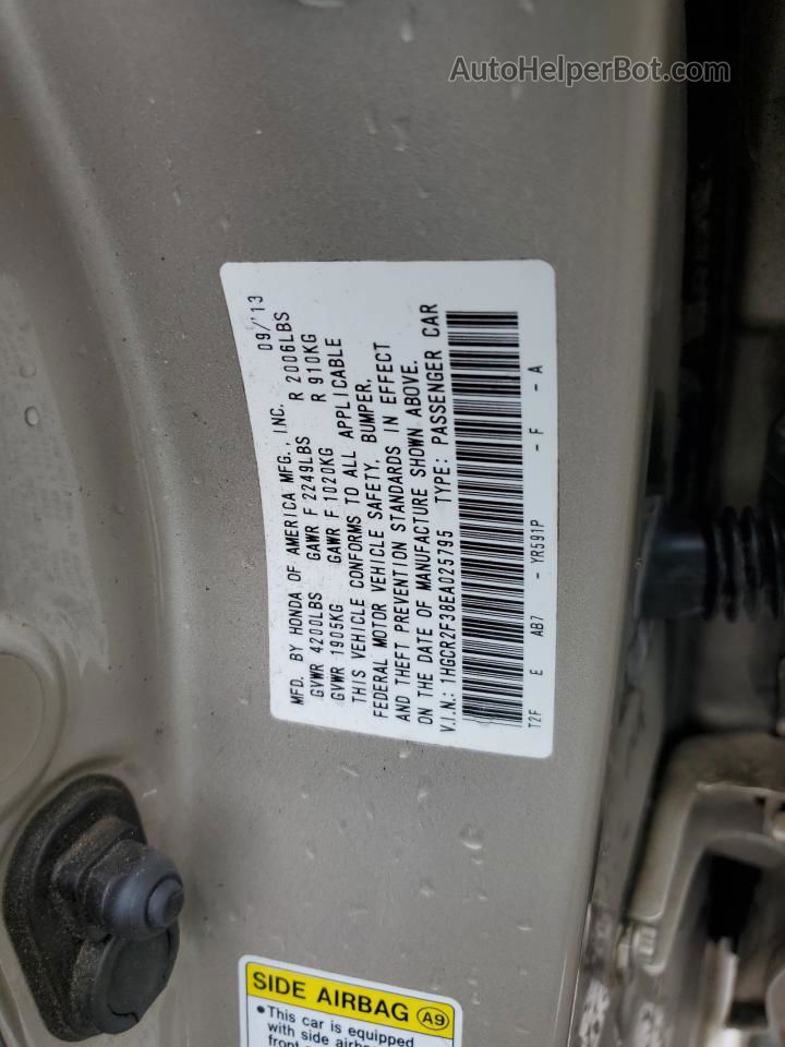 2014 Honda Accord Lx Tan vin: 1HGCR2F38EA025795