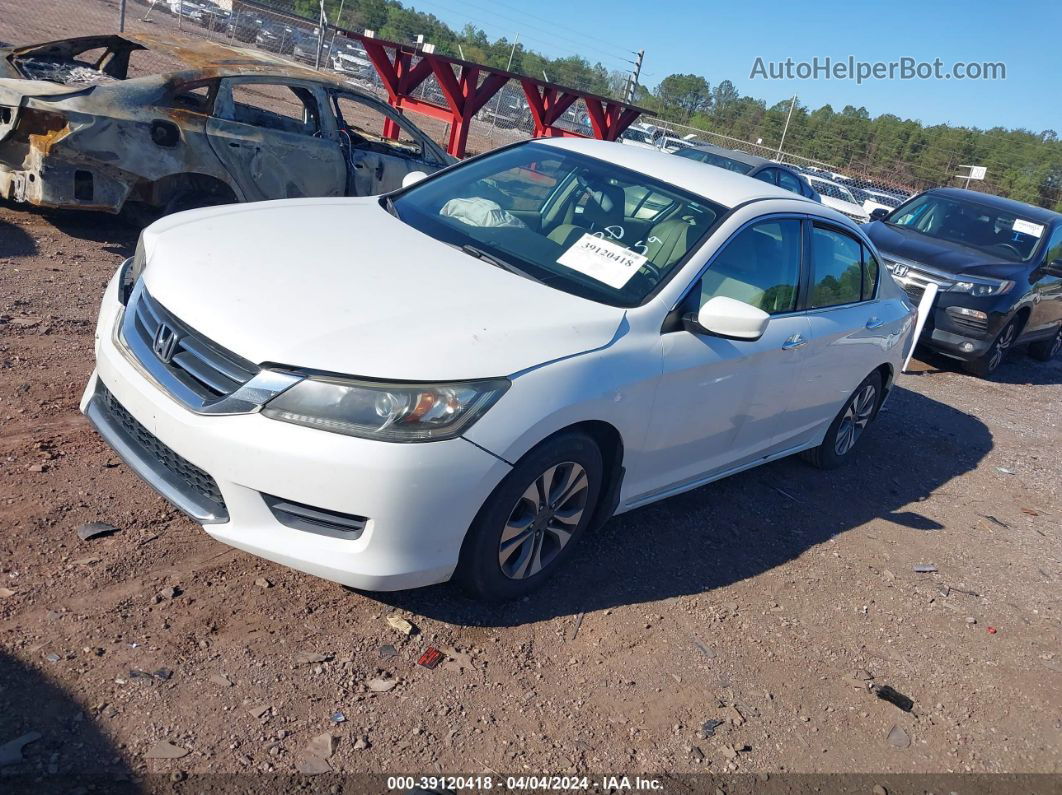 2014 Honda Accord Lx White vin: 1HGCR2F38EA029068