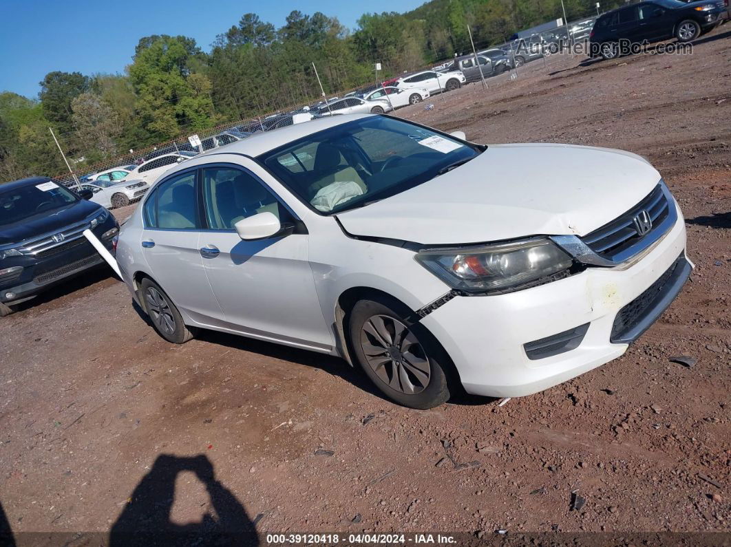 2014 Honda Accord Lx White vin: 1HGCR2F38EA029068