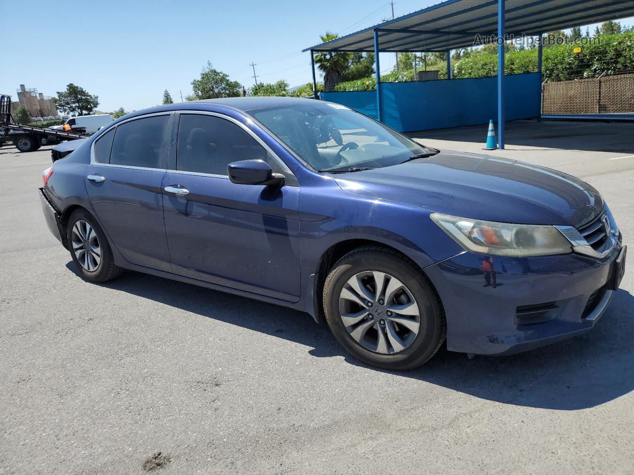 2014 Honda Accord Lx Blue vin: 1HGCR2F38EA048980