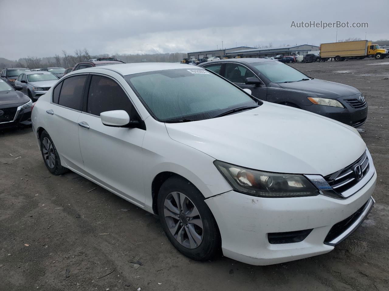 2014 Honda Accord Lx White vin: 1HGCR2F38EA151350