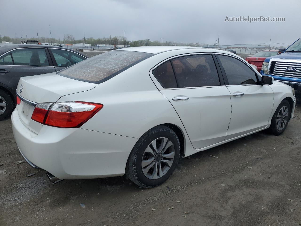 2014 Honda Accord Lx White vin: 1HGCR2F38EA151350