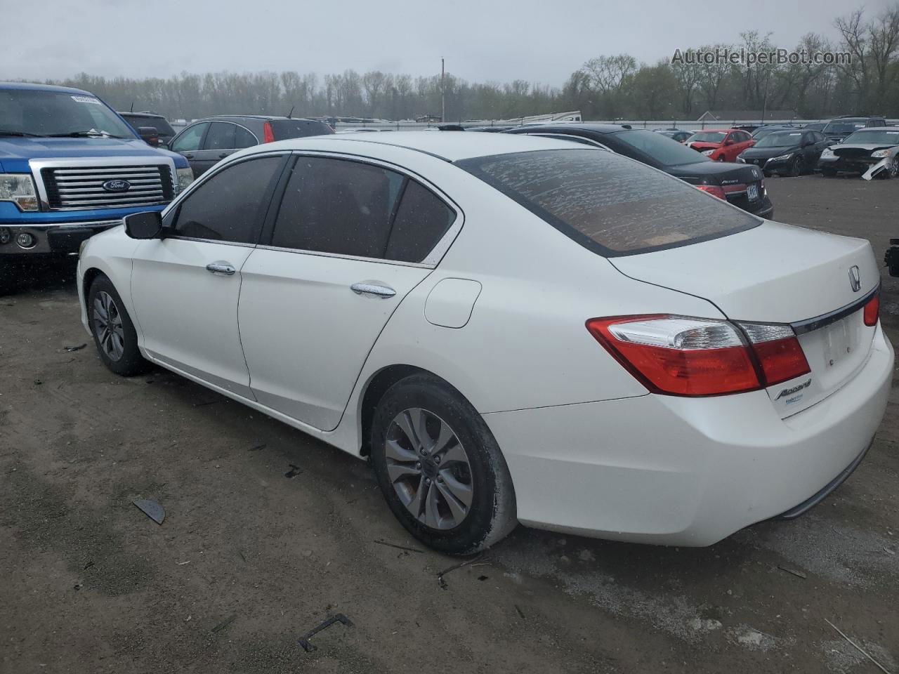 2014 Honda Accord Lx White vin: 1HGCR2F38EA151350