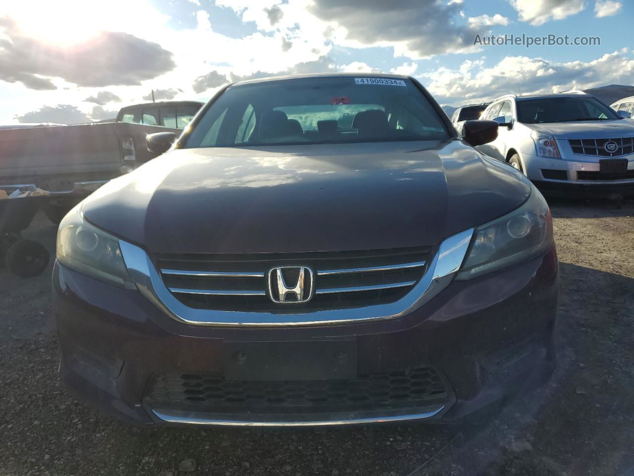 2014 Honda Accord Lx Burgundy vin: 1HGCR2F38EA173087