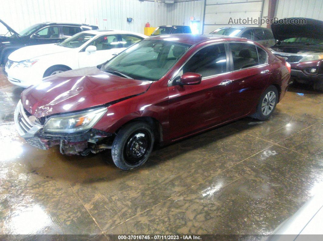 2014 Honda Accord Sdn Lx Maroon vin: 1HGCR2F38EA185174