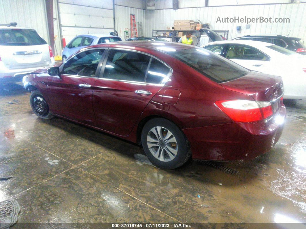 2014 Honda Accord Sdn Lx Темно-бордовый vin: 1HGCR2F38EA185174