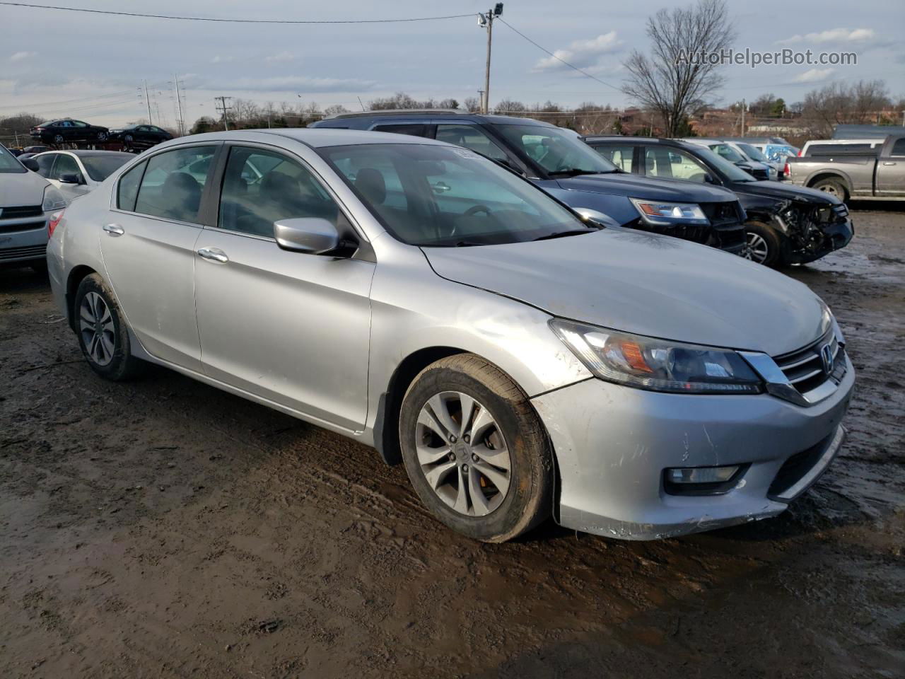 2014 Honda Accord Lx Silver vin: 1HGCR2F38EA206556