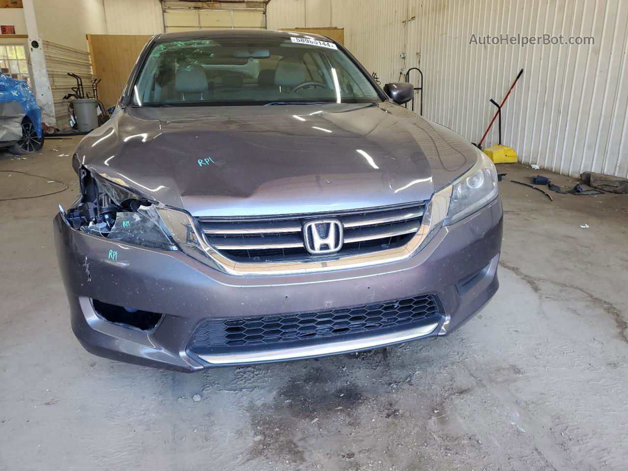 2014 Honda Accord Lx Gray vin: 1HGCR2F38EA219453