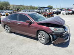 2014 Honda Accord Lx Burgundy vin: 1HGCR2F38EA291382