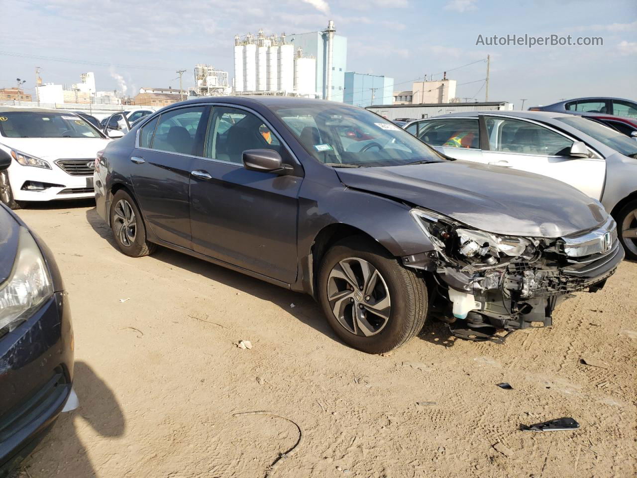 2016 Honda Accord Lx Gray vin: 1HGCR2F38GA041210