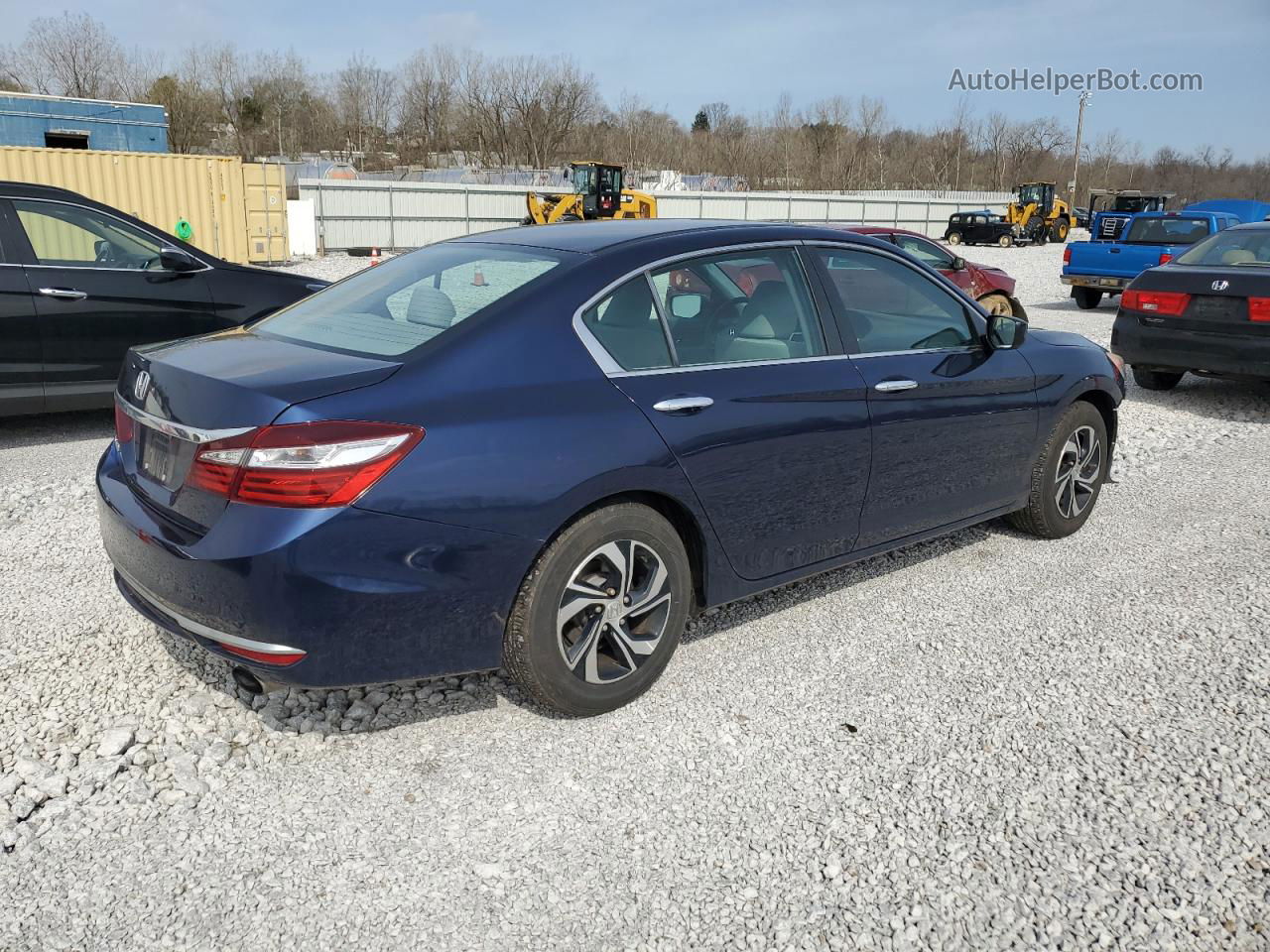 2016 Honda Accord Lx Blue vin: 1HGCR2F38GA152145