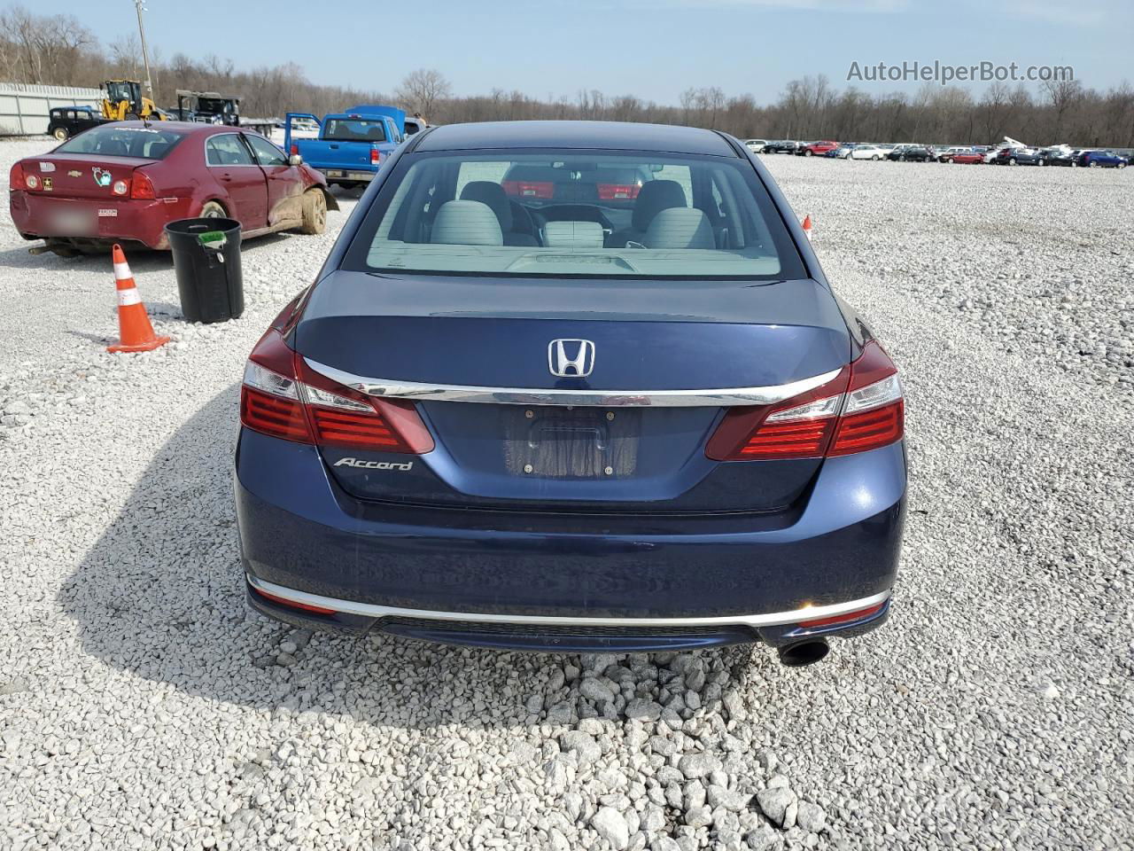 2016 Honda Accord Lx Blue vin: 1HGCR2F38GA152145