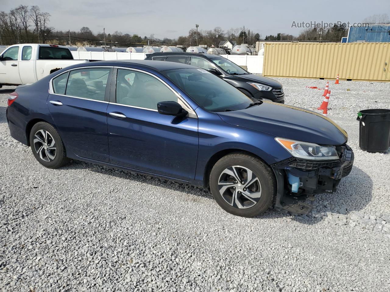 2016 Honda Accord Lx Blue vin: 1HGCR2F38GA152145