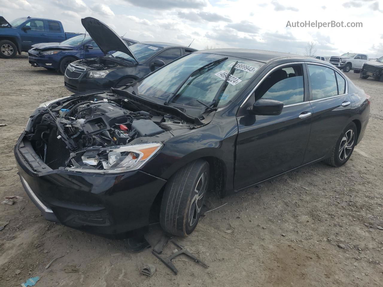 2017 Honda Accord Lx Black vin: 1HGCR2F38HA140465