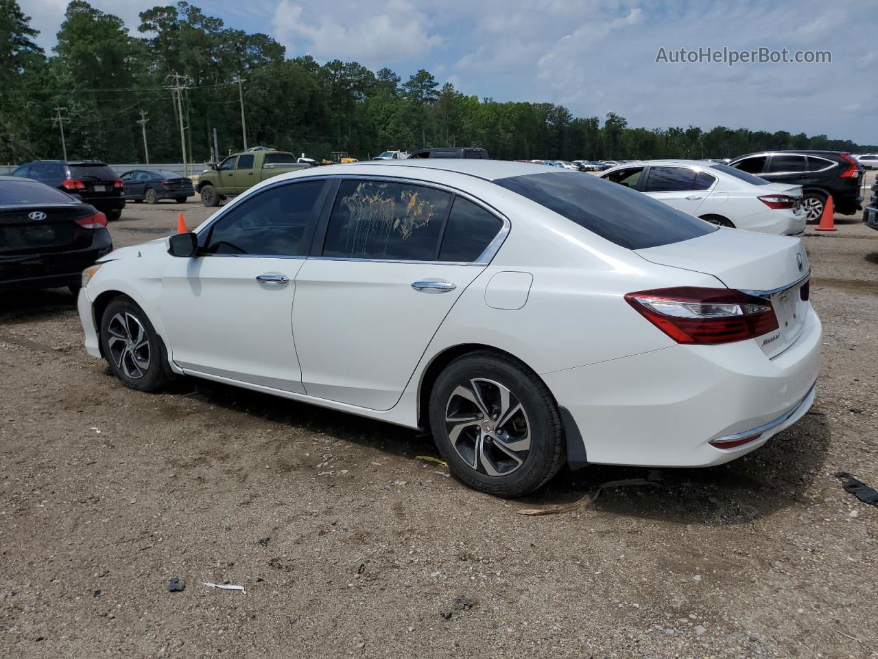 2017 Honda Accord Lx White vin: 1HGCR2F38HA180884