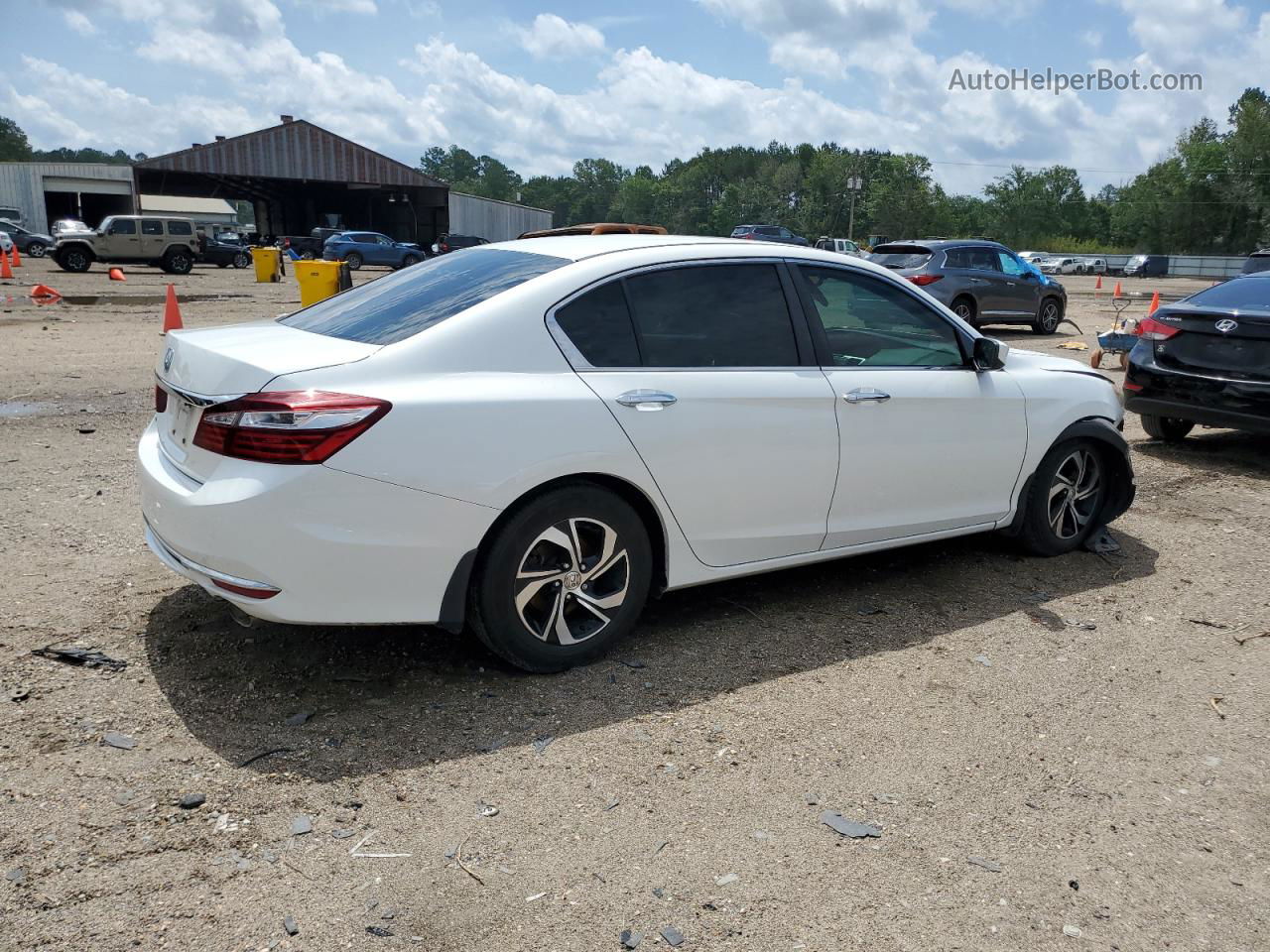 2017 Honda Accord Lx White vin: 1HGCR2F38HA180884