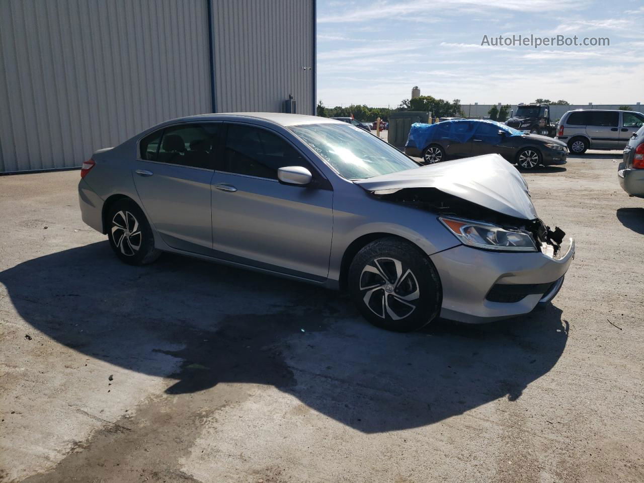 2017 Honda Accord Lx Silver vin: 1HGCR2F38HA183526