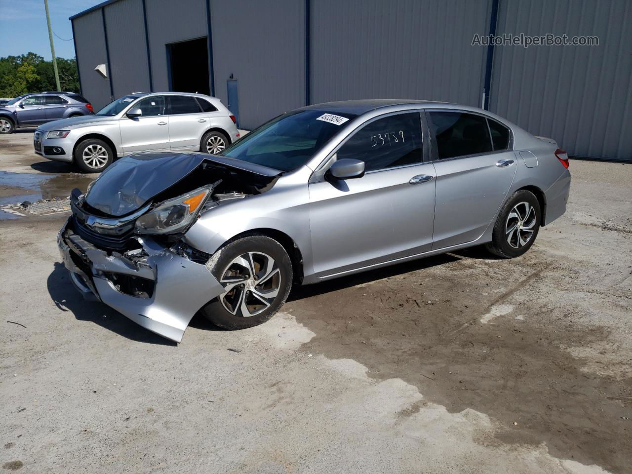 2017 Honda Accord Lx Silver vin: 1HGCR2F38HA183526