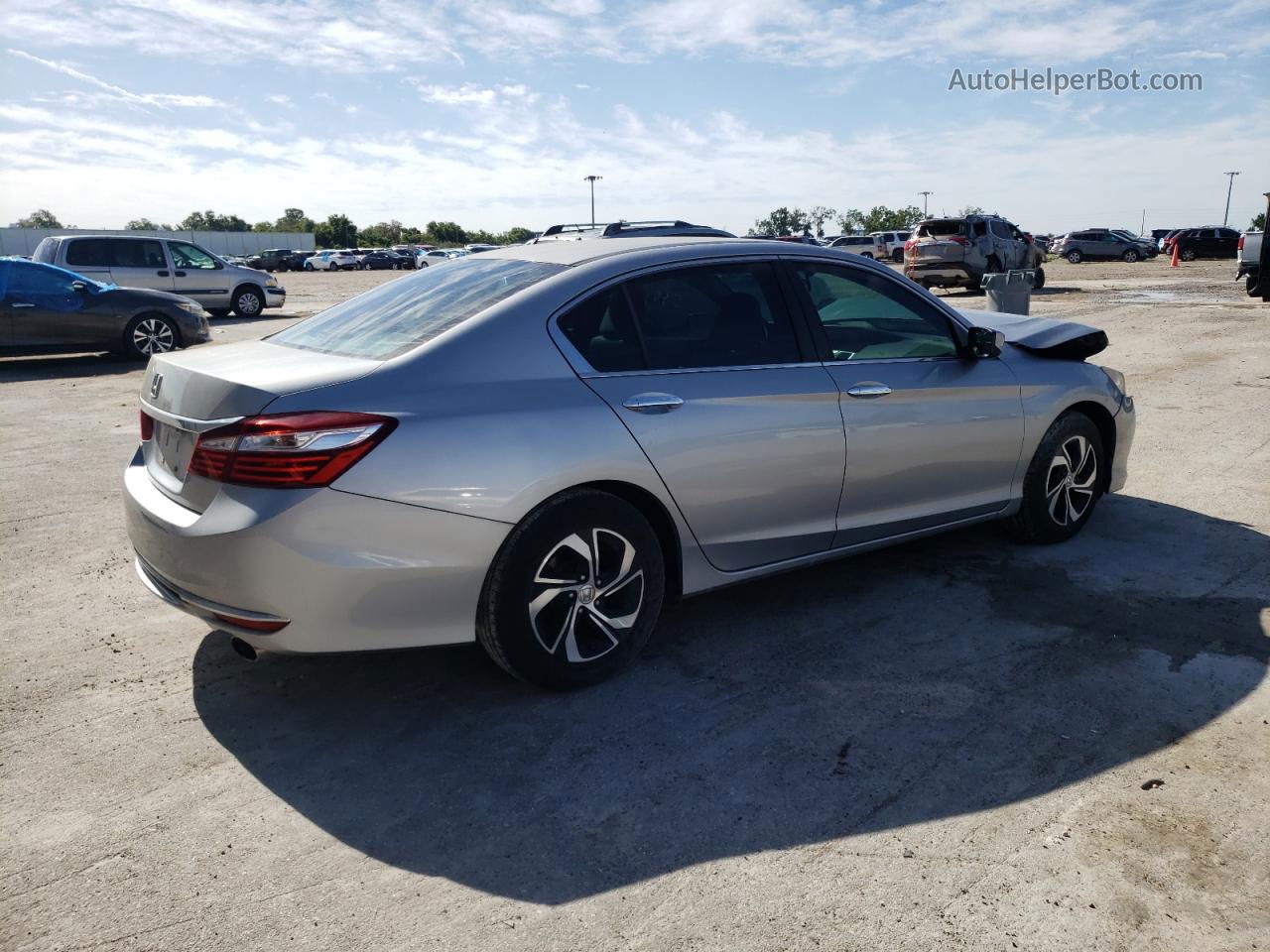 2017 Honda Accord Lx Silver vin: 1HGCR2F38HA183526