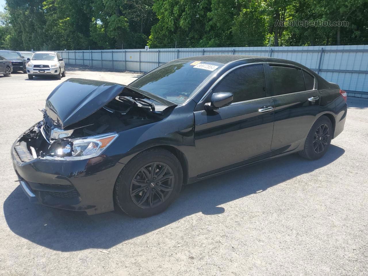 2017 Honda Accord Lx Black vin: 1HGCR2F38HA259035