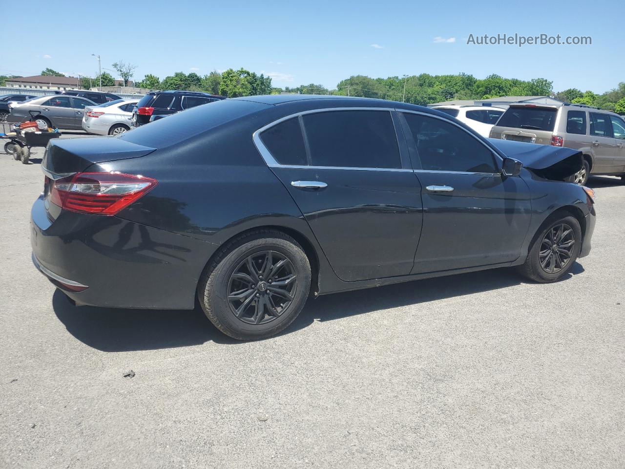 2017 Honda Accord Lx Black vin: 1HGCR2F38HA259035