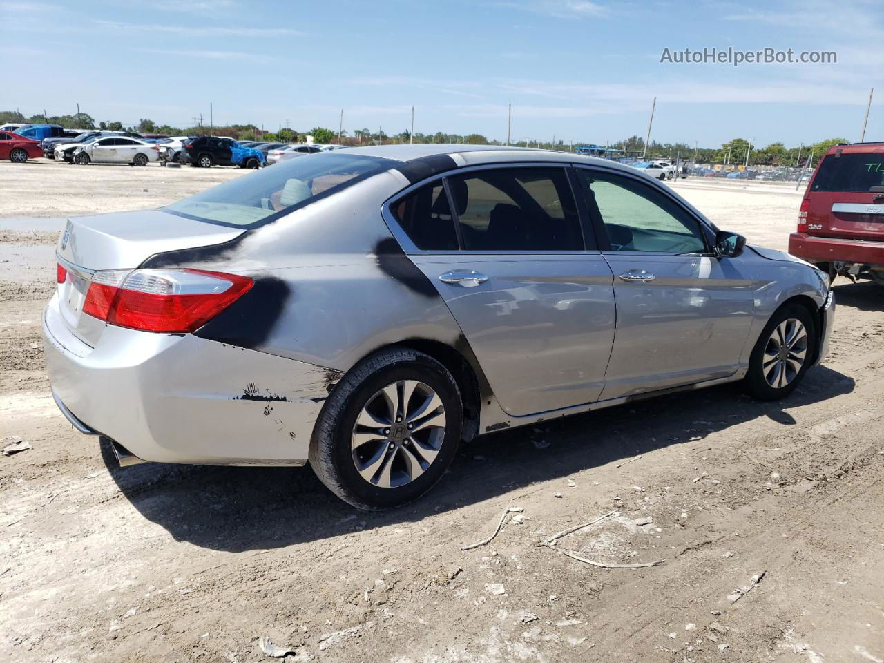 2014 Honda Accord Lx Silver vin: 1HGCR2F39EA019469