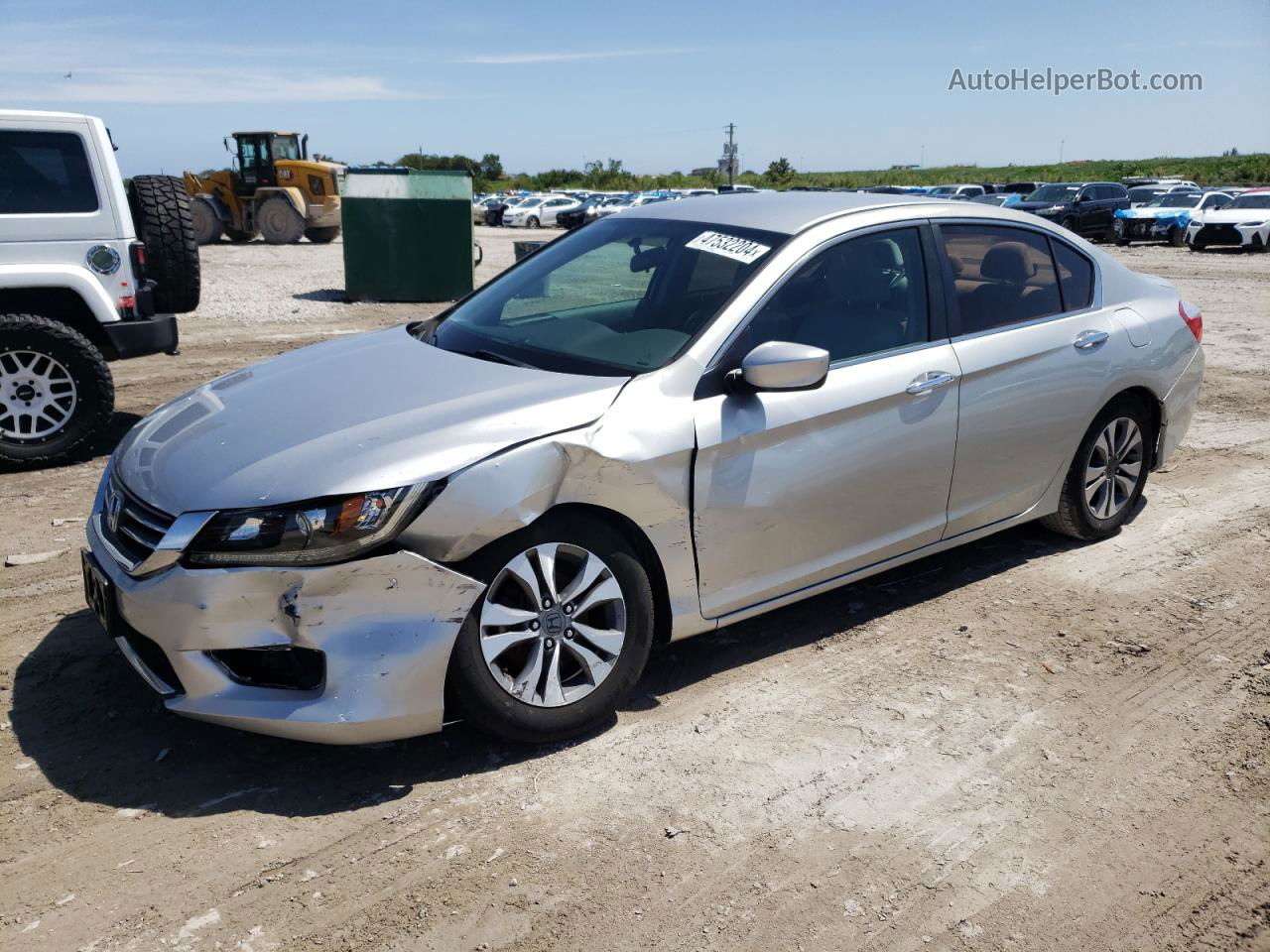 2014 Honda Accord Lx Silver vin: 1HGCR2F39EA019469