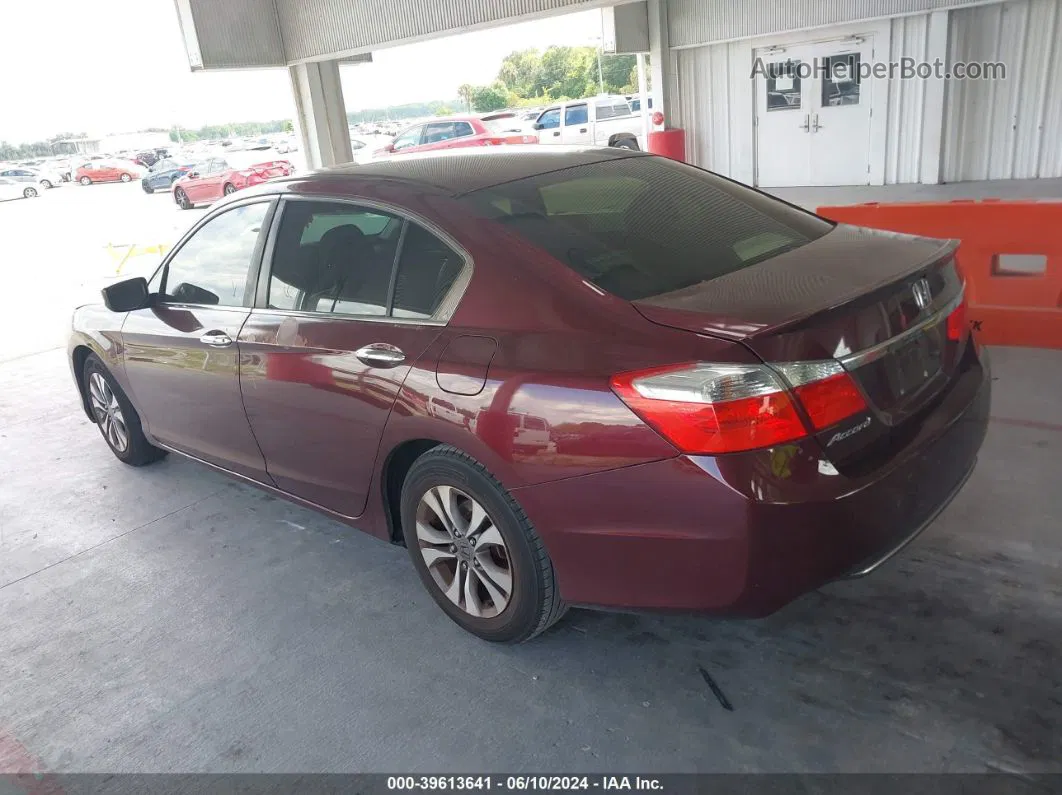 2014 Honda Accord Lx Maroon vin: 1HGCR2F39EA035087