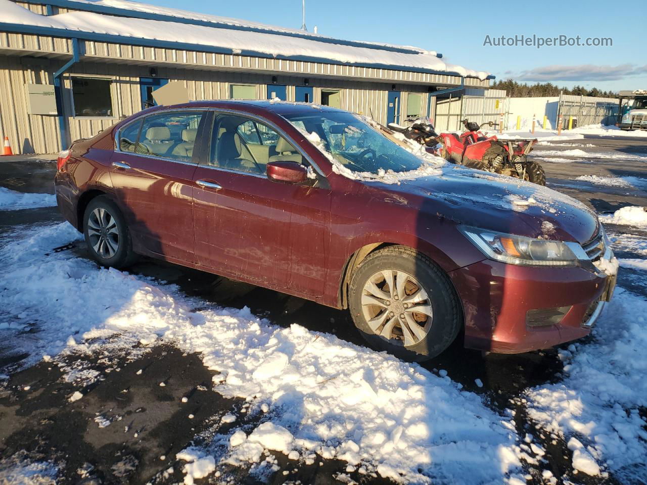 2014 Honda Accord Lx Maroon vin: 1HGCR2F39EA050902