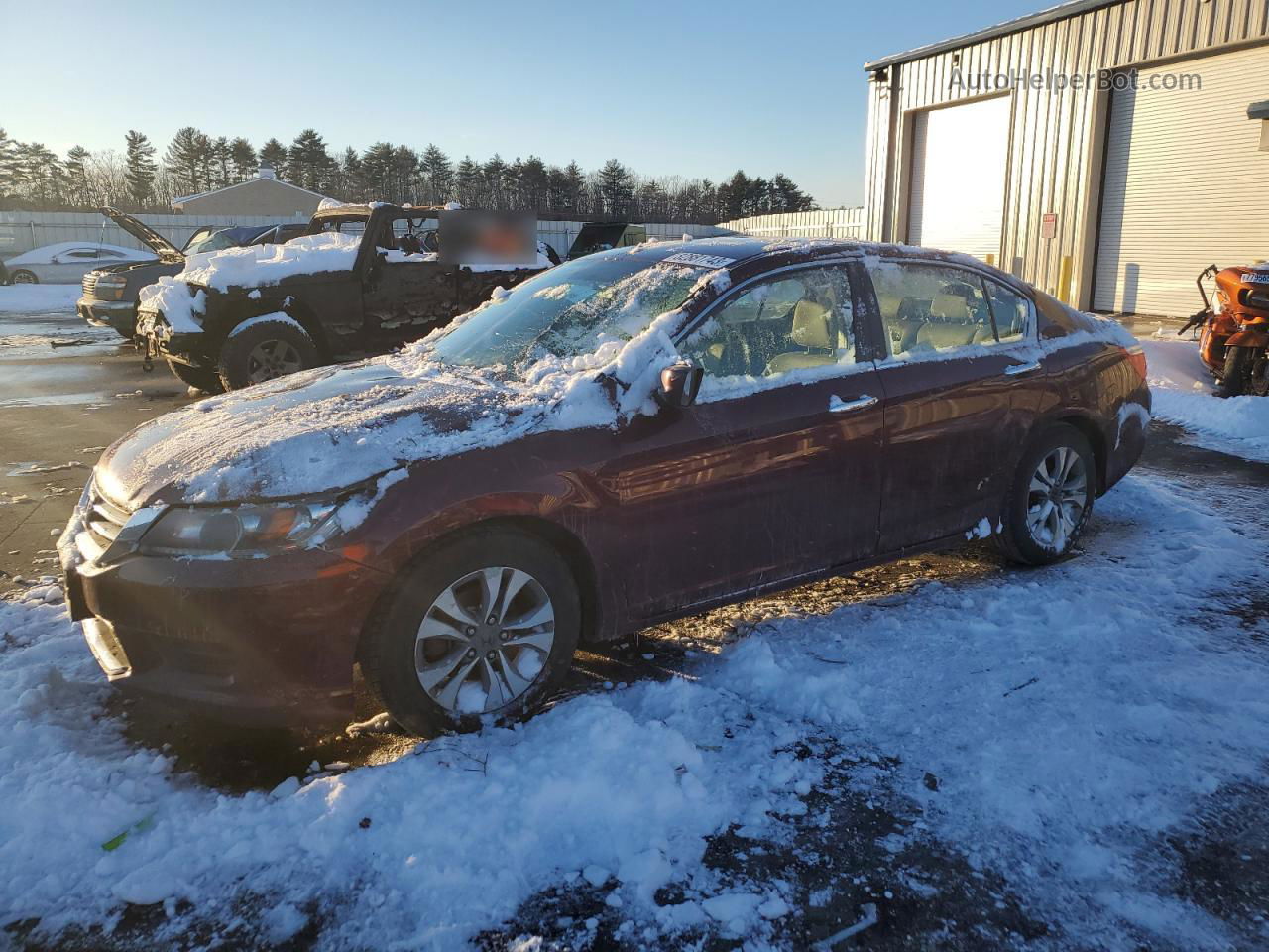 2014 Honda Accord Lx Maroon vin: 1HGCR2F39EA050902