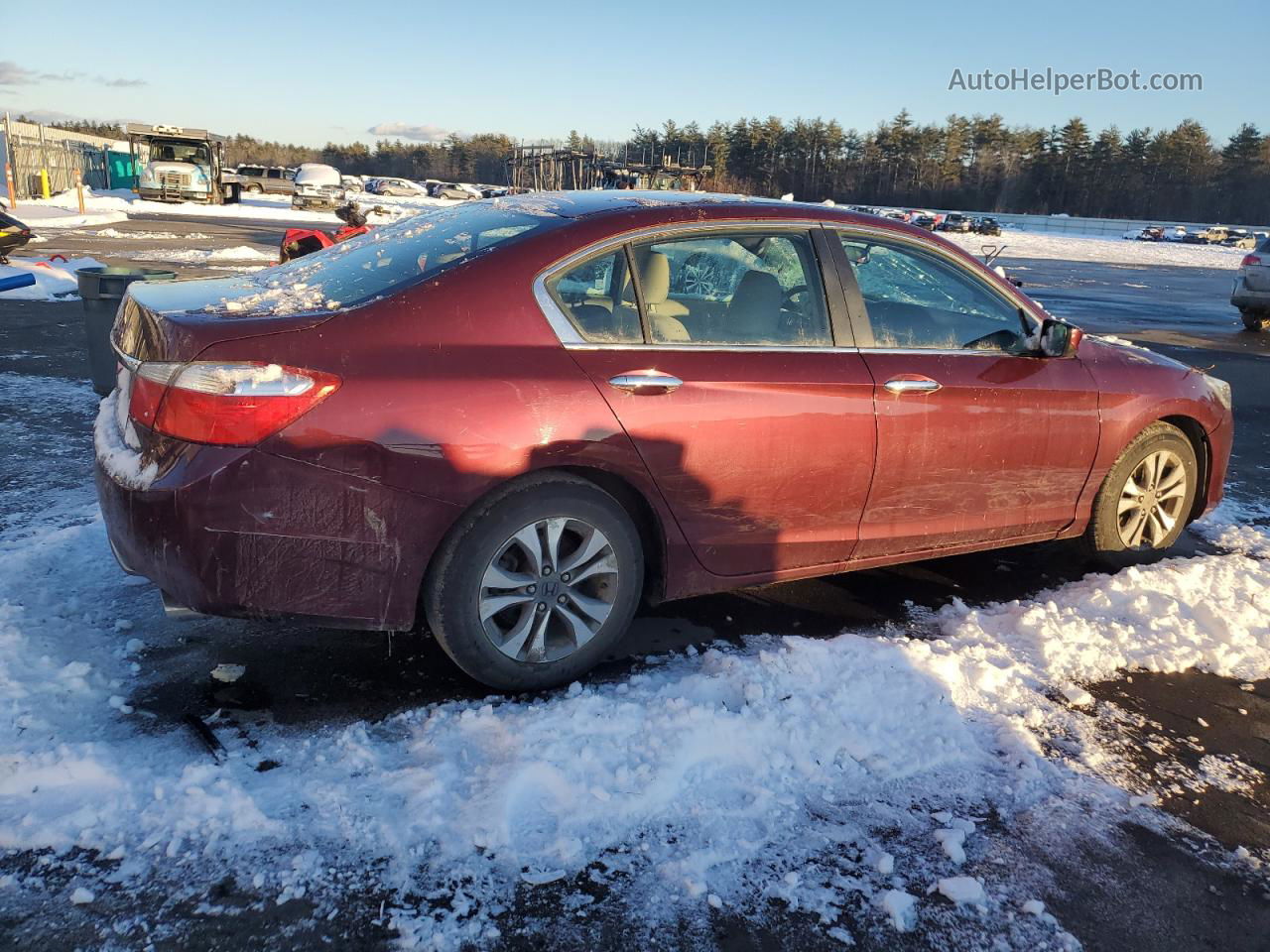 2014 Honda Accord Lx Maroon vin: 1HGCR2F39EA050902