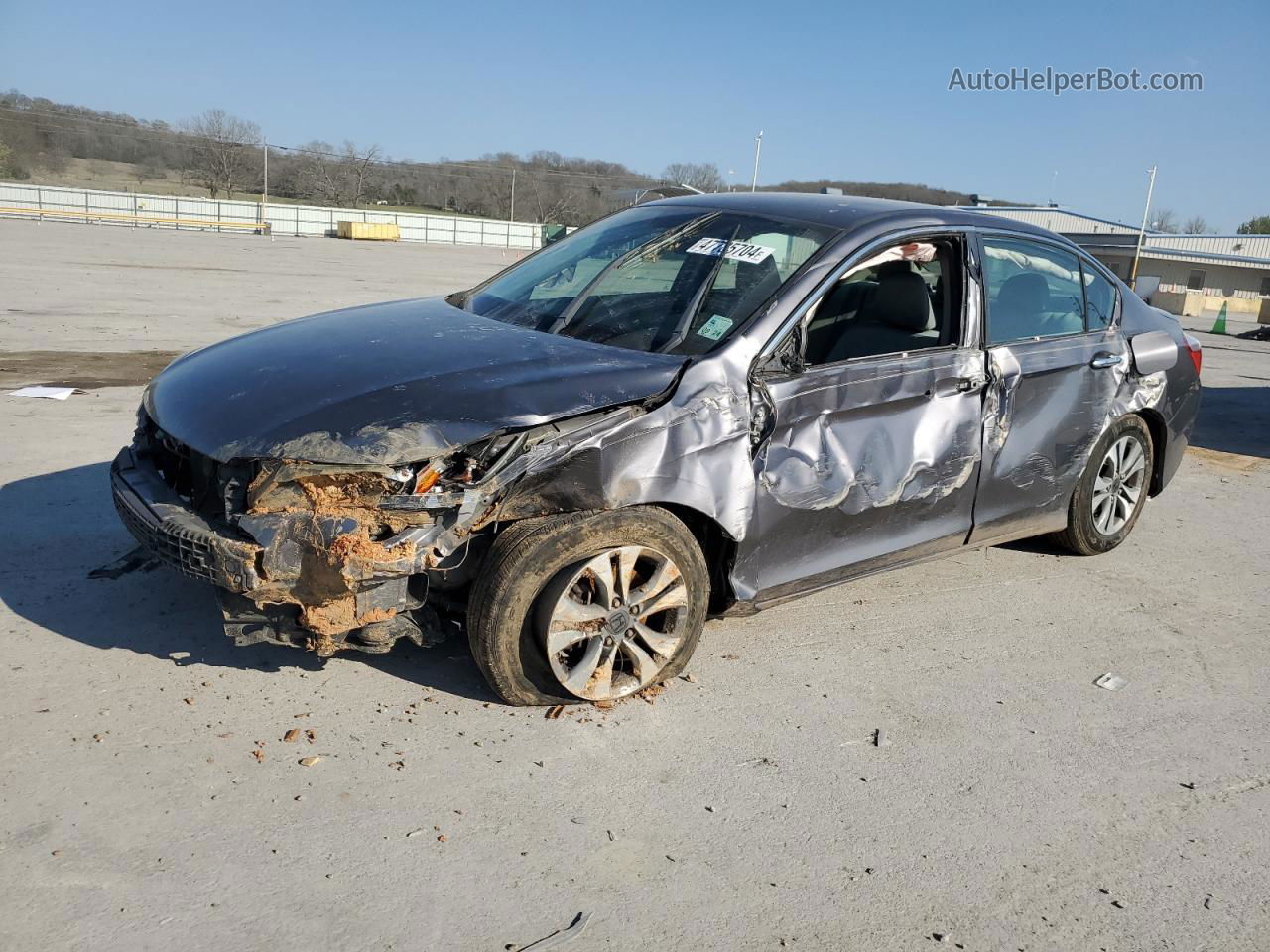 2014 Honda Accord Lx Gray vin: 1HGCR2F39EA072981