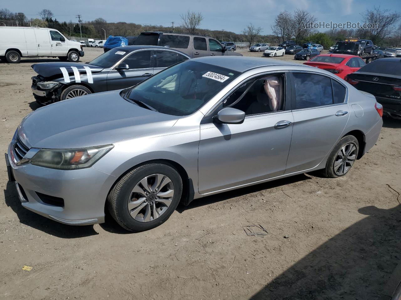 2014 Honda Accord Lx Silver vin: 1HGCR2F39EA151583