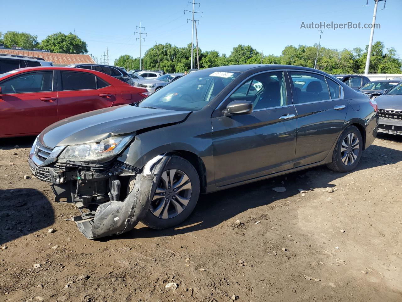 2014 Honda Accord Lx Gray vin: 1HGCR2F39EA152703