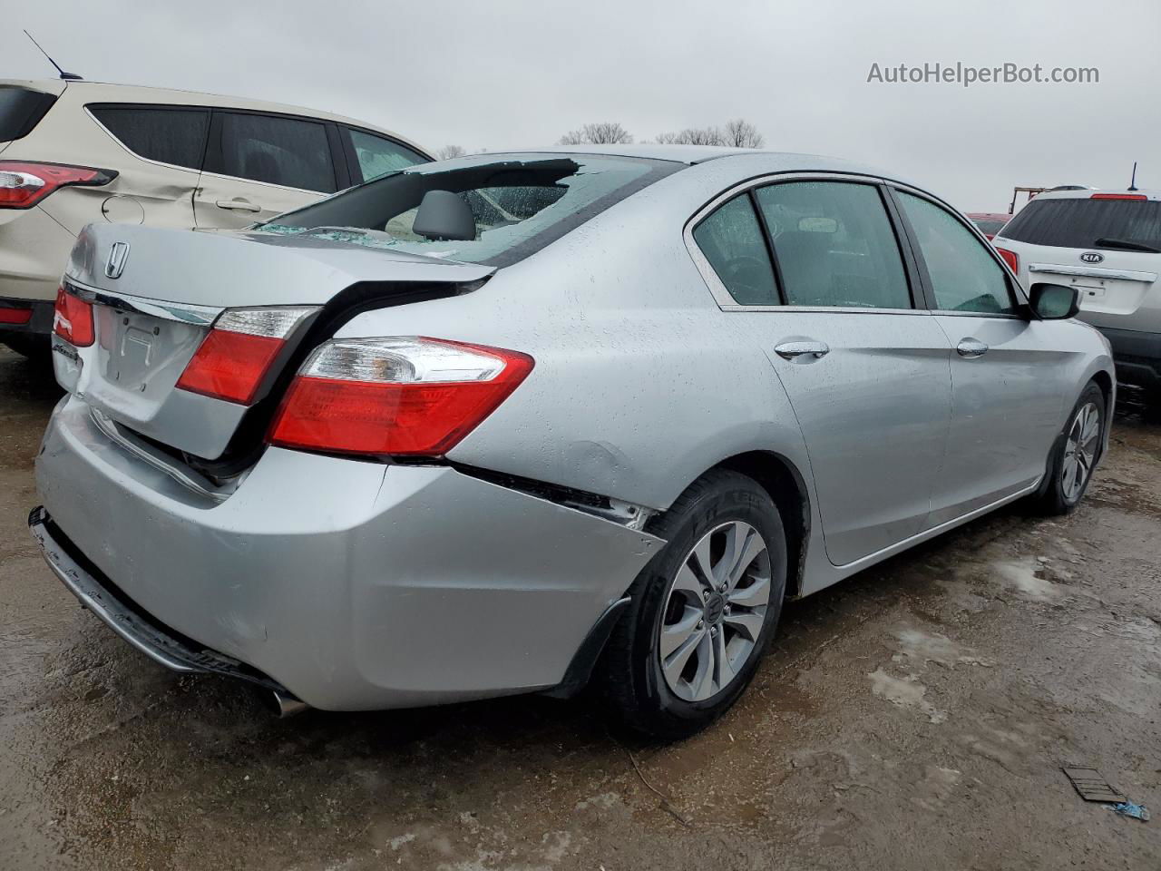 2014 Honda Accord Lx Silver vin: 1HGCR2F39EA160896