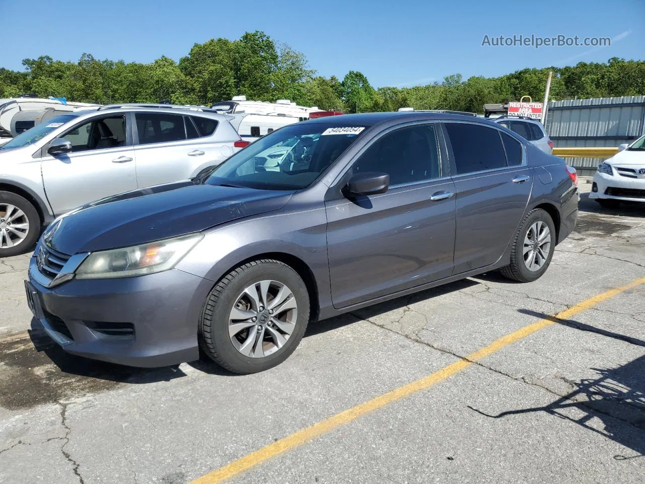 2014 Honda Accord Lx Gray vin: 1HGCR2F39EA179643