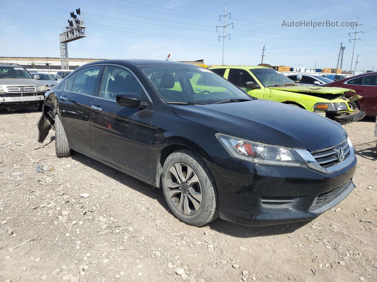 2014 Honda Accord Lx Black vin: 1HGCR2F39EA192179