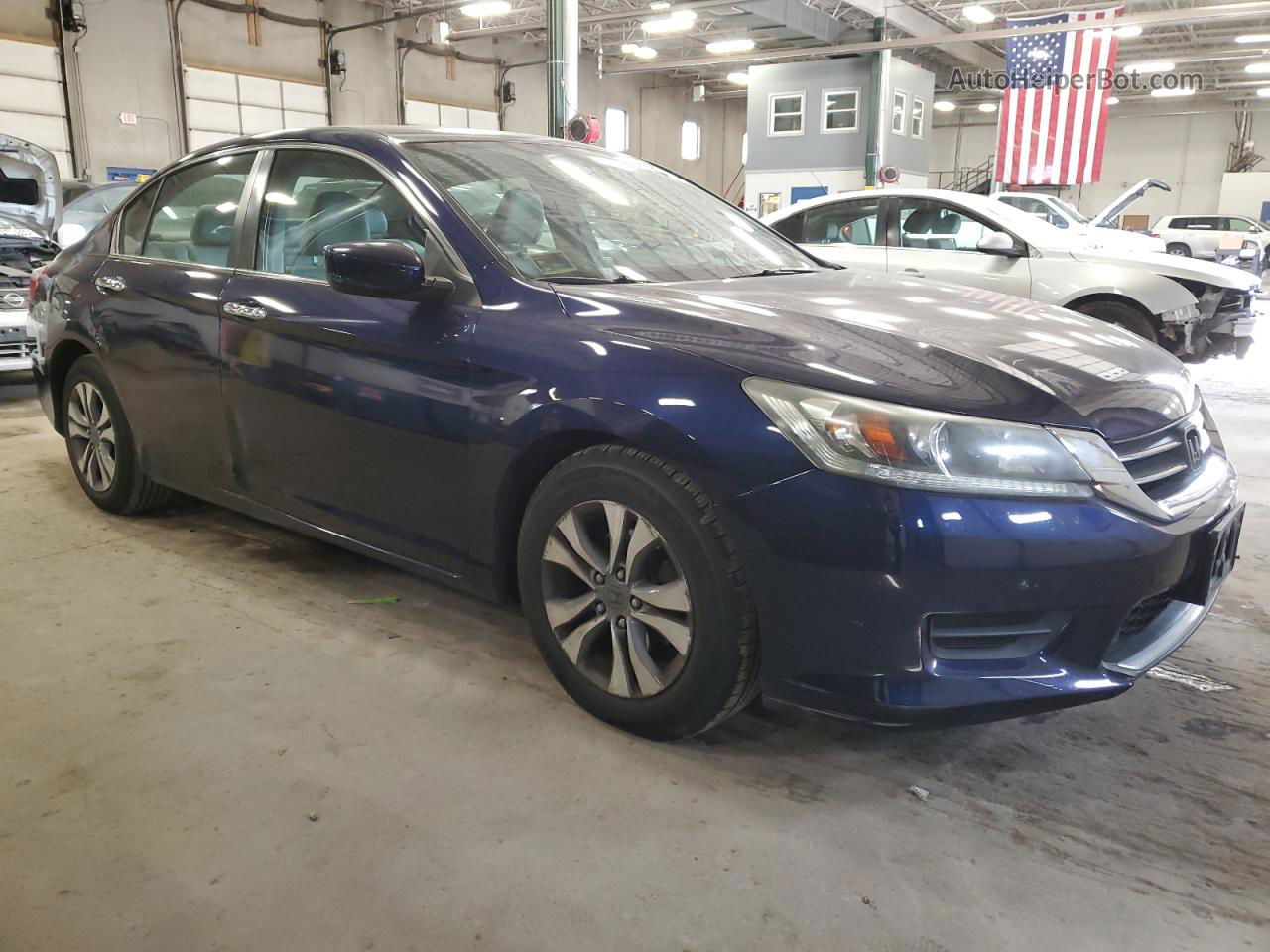 2014 Honda Accord Lx Blue vin: 1HGCR2F39EA226136