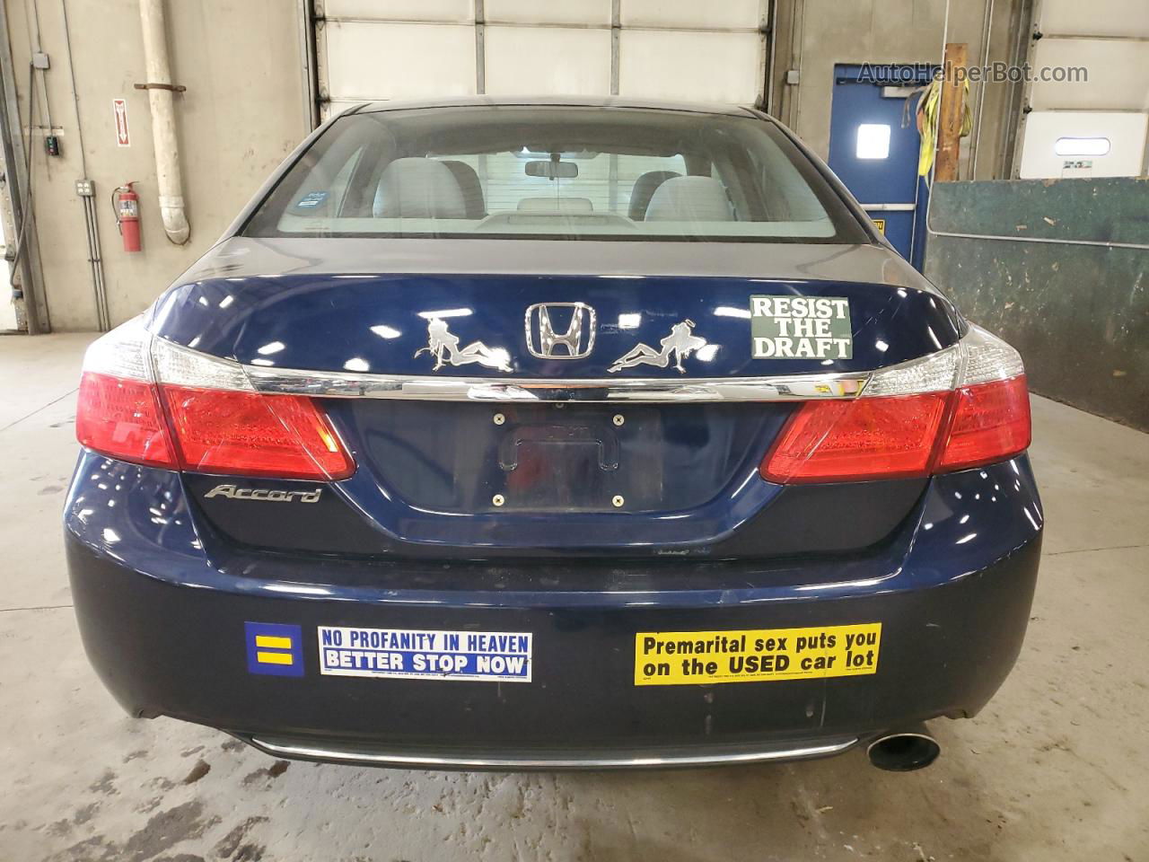 2014 Honda Accord Lx Blue vin: 1HGCR2F39EA226136