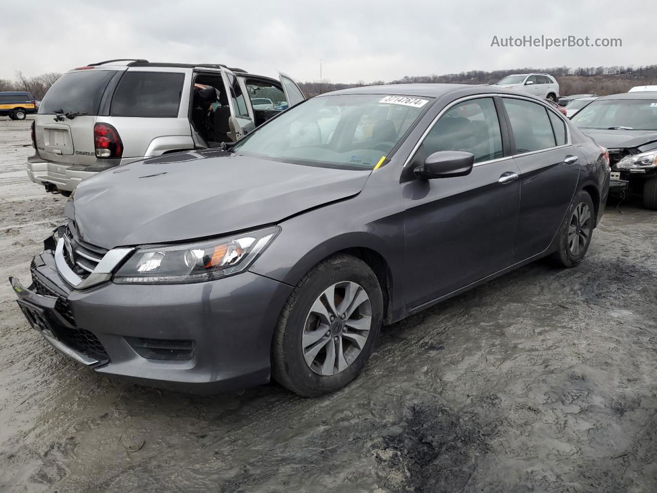 2014 Honda Accord Lx Gray vin: 1HGCR2F39EA284957